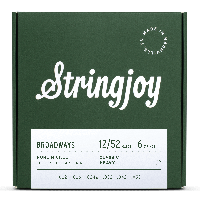 Stringjoy Broadways | Classic Heavy Gauge (12-52) Pure Nickel Electric Guitar Strings