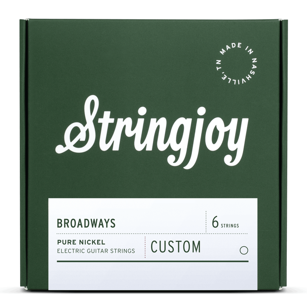 Stringjoy Broadways | Custom Pure Nickel Electric Guitar Strings