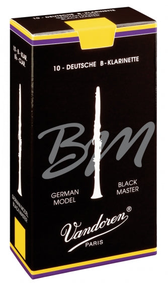 Vandoren Bb Clarinet Reeds 2.5 Black Master Traditional (10 Box)