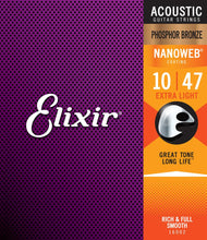 Load image into Gallery viewer, Elixir E16002 Nano Pb Acoustic 010-047 X-Light Set
