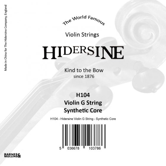 Hidersine Violin String G Synthetic Core