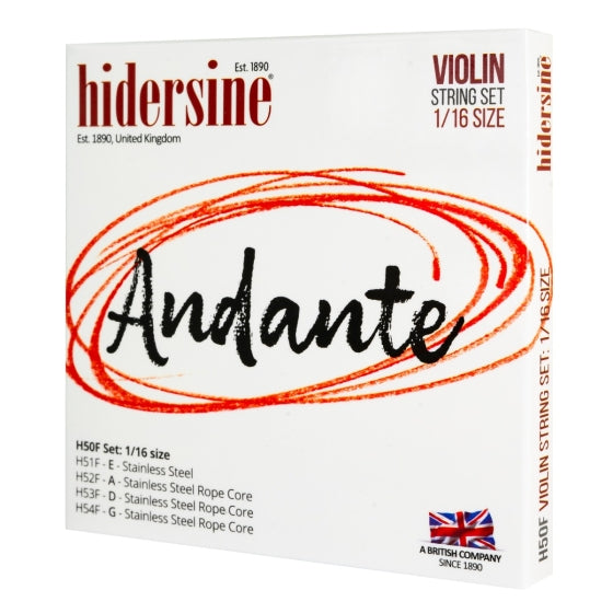 Hidersine Andante Violin String Set 1/16