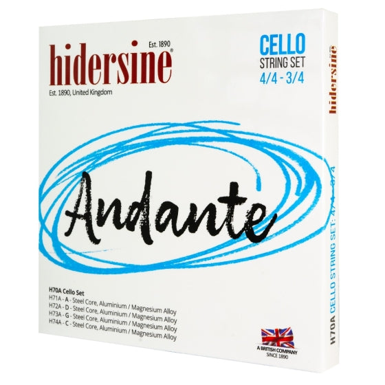 Hidersine Andante Cello String Set 4/4 - 3/4