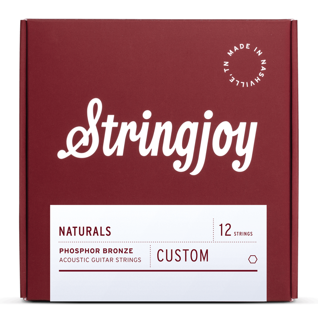 Stringjoy Naturals | Custom 12 String Phosphor Bronze Acoustic Guitar Strings