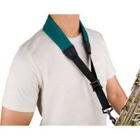 Load image into Gallery viewer, Protec 24&quot; Tall Ballistic Neoprene Less-Stress Saxophone Neck Strap (NLS305MTB) Teal Blue
