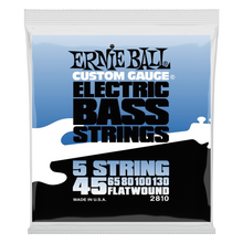 Load image into Gallery viewer, Ernie Ball Stainless Flatwound Set 45-130 5-String
