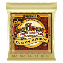 Load image into Gallery viewer, Ernie Ball Ew 80/20 Bronze Custom/Med 12.5-56 (3 Set Pack)
