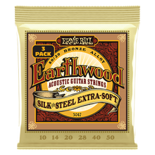Load image into Gallery viewer, Ernie Ball Ew 80/20 Brz Slk/Stl Ex Soft 10-50 (3 Set Pack)

