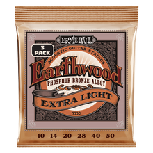 Load image into Gallery viewer, Ernie Ball Ew Phos Bronze Extra Light 10-50 (3 Set Pack)
