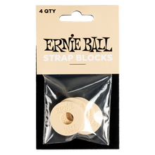 Load image into Gallery viewer, Ernie Ball Strap Blocks 4 Pack Cream
