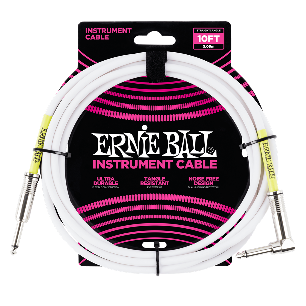 Ernie Ball Inst Cable Sa White 10Ft