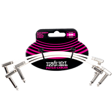 Load image into Gallery viewer, Ernie Ball 6&quot; Flat Ribbon Patch Cable 3-Pack - White
