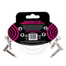 Load image into Gallery viewer, Ernie Ball 12&quot; Flat Ribbon Patch Cable 3-Pack- White
