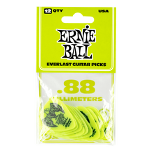 Load image into Gallery viewer, Ernie Ball Everlast Picks 12-Pack Green .88mm
