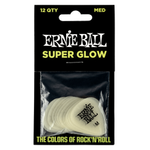 Load image into Gallery viewer, Ernie Ball Medium Super Glow Pick x 12
