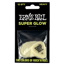 Load image into Gallery viewer, Ernie Ball Heavy Super Glow Pick x 12
