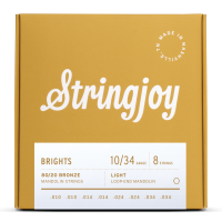 Stringjoy Brights | Light Gauge (10-34) 80/20 Bronze Mandolin Strings