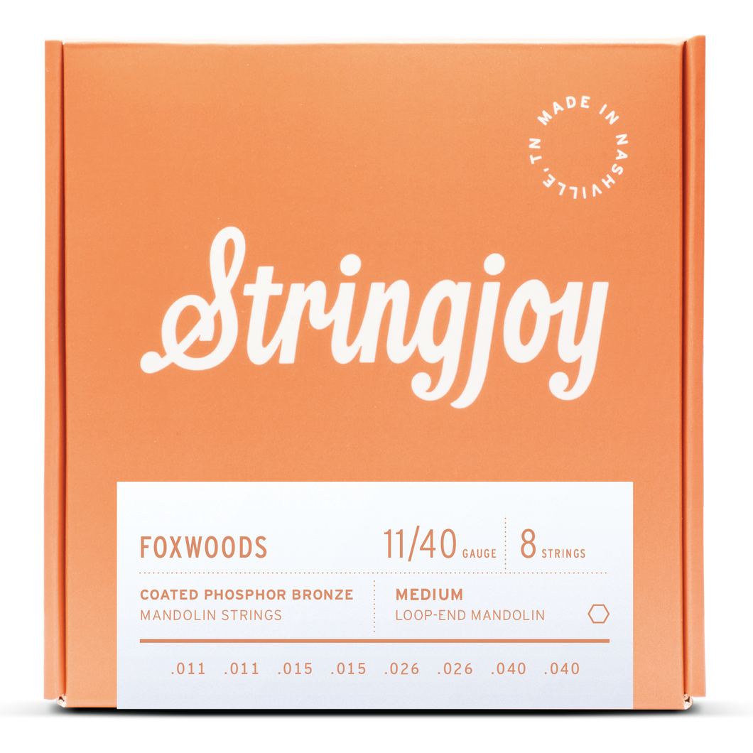 Stringjoy Foxwoods | Medium Gauge (11-40) Coated Phosphor Bronze Mandolin Strings
