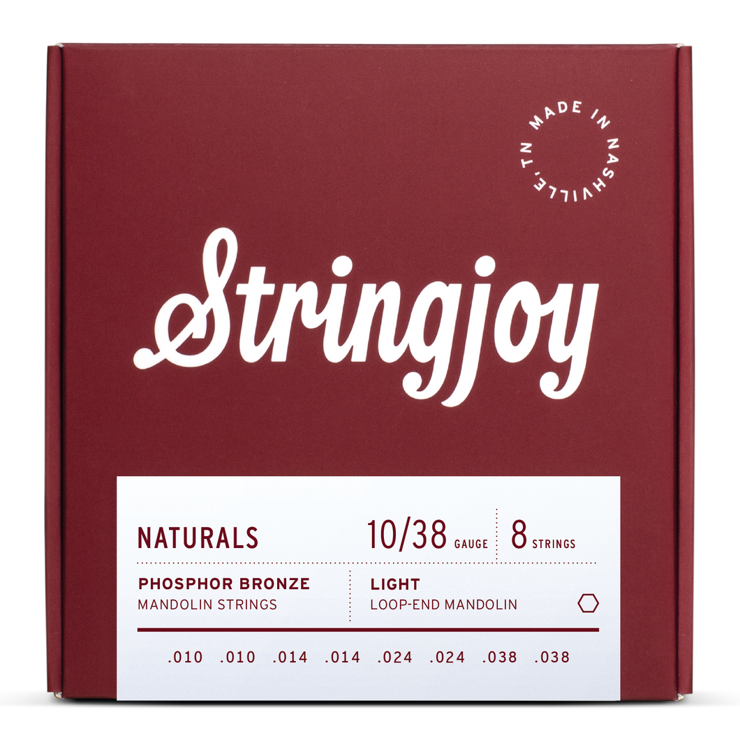 Stringjoy Naturals | Light Gauge (10-38) Phosphor Bronze Mandolin Strings