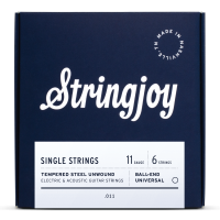 Stringjoy Signatures | Single Nickel Wound Electric Guitar Strings - 011 Gauge (Pack of 6)
