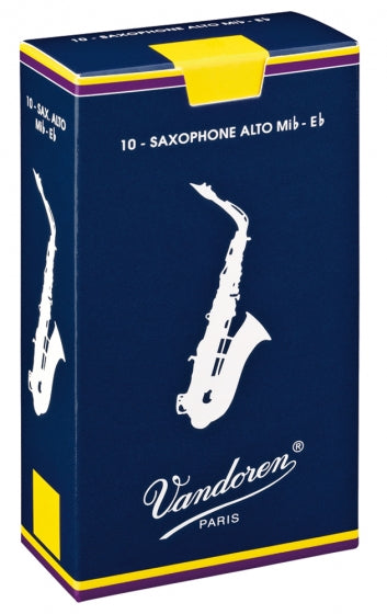Vandoren Alto Sax Reeds 2.5 Traditional (10 Box)