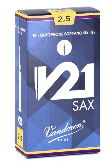 Vandoren Soprano Sax Reeds 2.5 V21 (10 Box)
