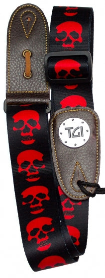 Tgi Guitar Strap Skull Black