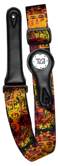 Tgi Guitar Strap Tribal Mask Copper