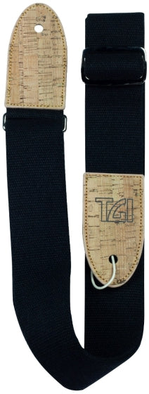 Tgi Guitar Strap Woven Cotton Vegan - Black