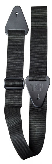 Tgi Guitar Strap Woven. Plain Black Extra Long.