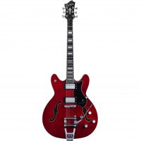 Load image into Gallery viewer, Hagstrom Tremar Viking Deluxe - Wild Cherry Transparent
