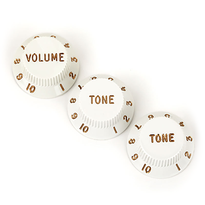 Stratocaster Knobs White Volume Tone Tone