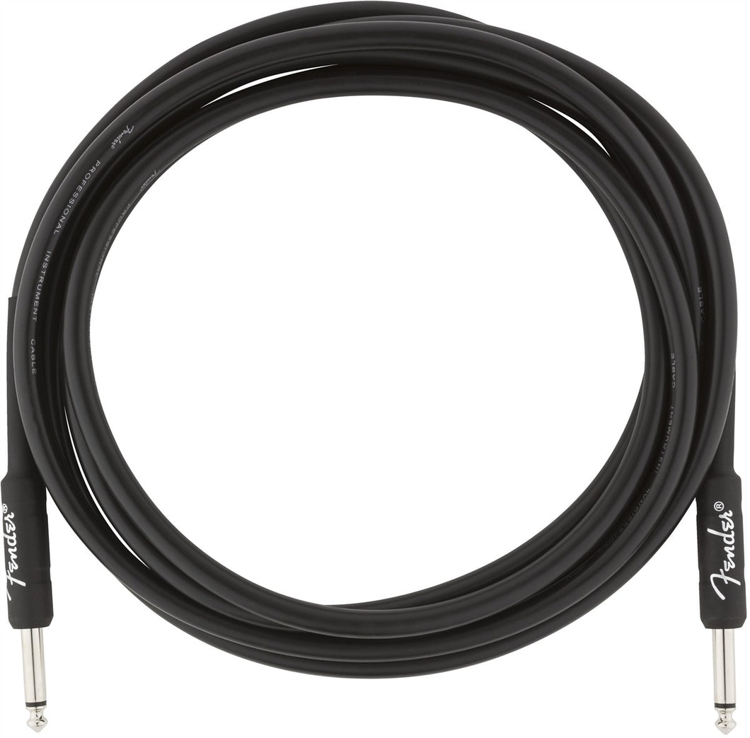 Fender Pro 10' Instrument Cable Straight/Straight Black