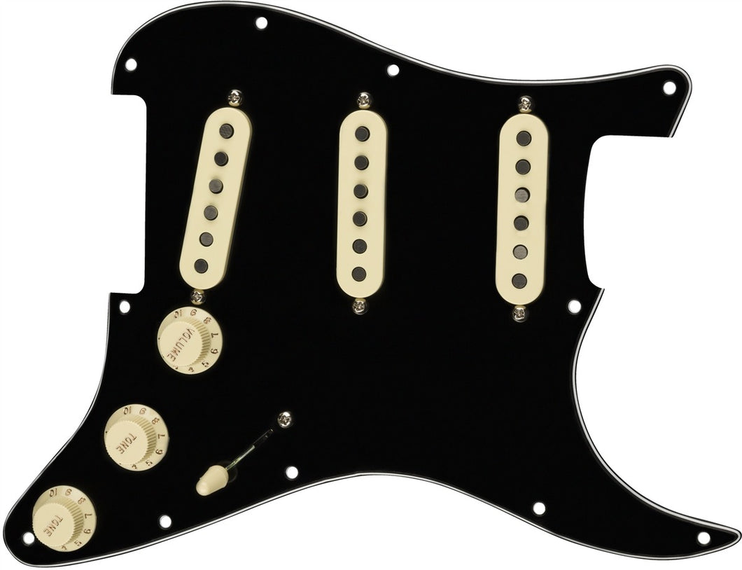 Fender Pre-Wire Pickguard Stratocaster SSS TexMex Black/White/Black