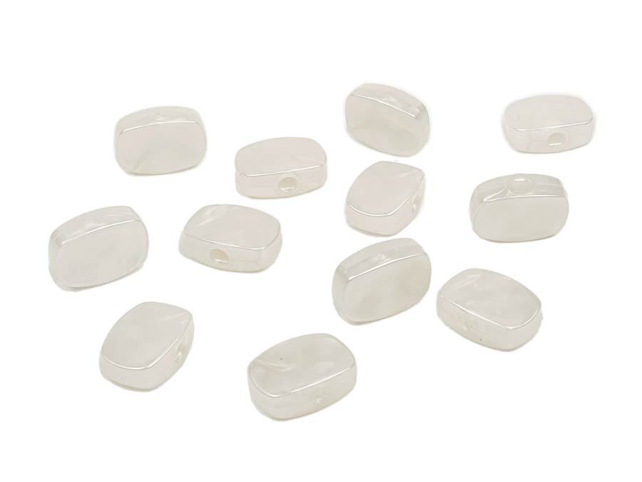 Machine head pegs, pearloid, push-on model, 19x13mm, 12-pack