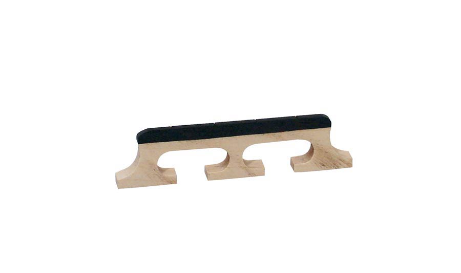 Bridge for banjo, maple, ebony saddle, for tenor banjo, height: 5, 8