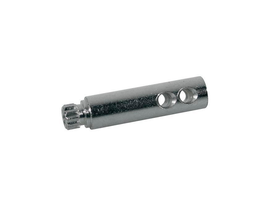 Machine head shafts, metal, 2 holes, nickel, 6x22mm, 12-pack