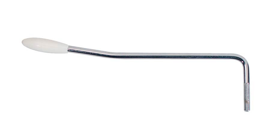 Tremolo arm, 5mm thread, 5mm arm diameter, white cap, chrome