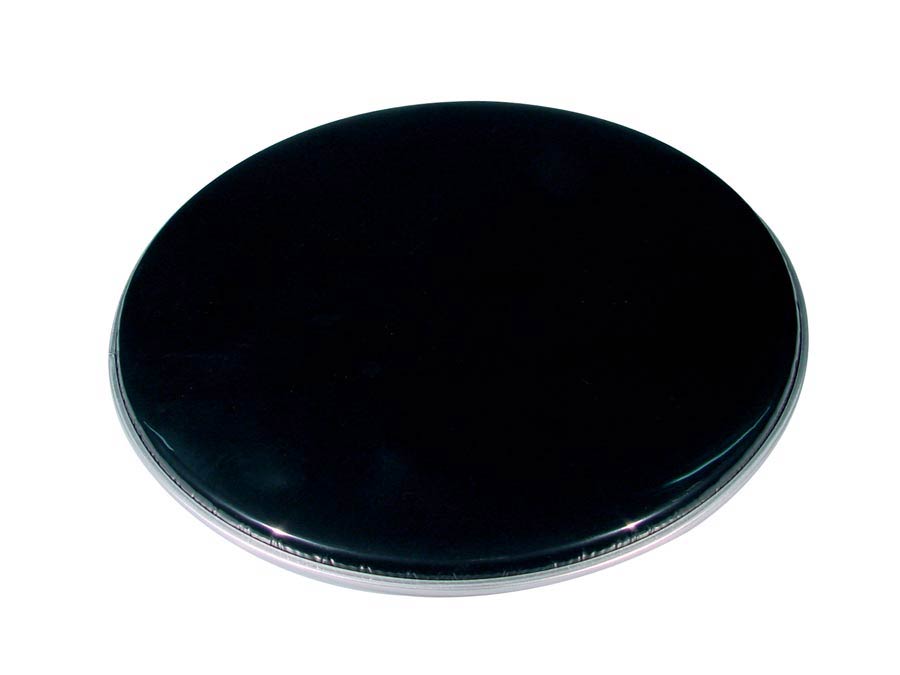 Smooth Ebony Drum head, ebony black, 22