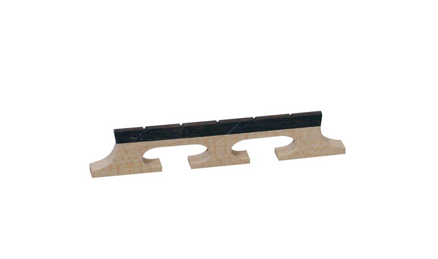 Bridge for banjo, maple, ebony saddle, for 5 string banjo, height: 1, 2