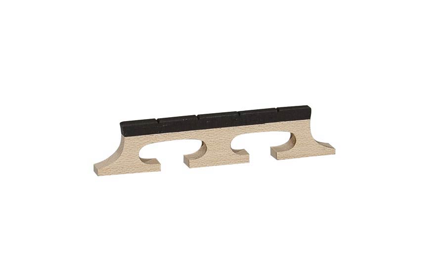 Bridge for banjo, maple, ebony saddle, for tenor banjo, height: 1, 2