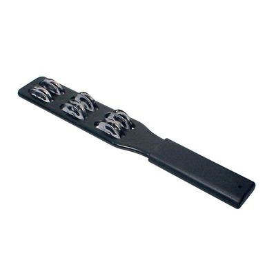 Hayman hand jingles, plastic, 6 jingles, black