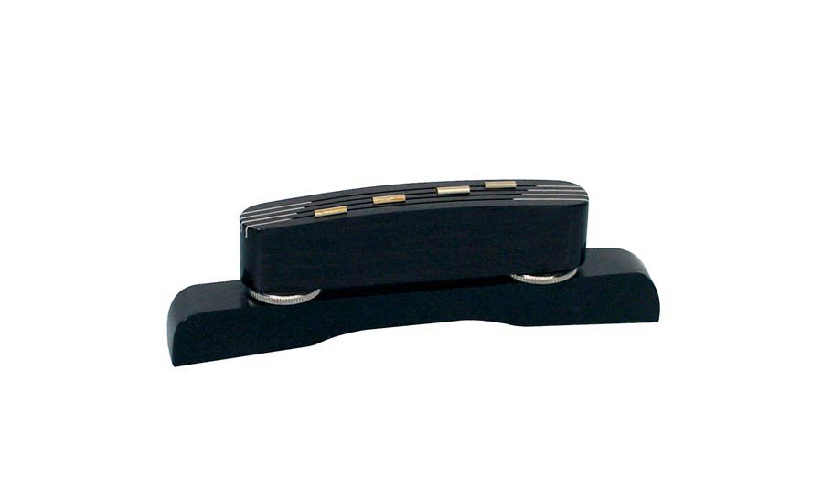 Bridge for Beatle bass, ebony, height adjustable, adjustable fret saddles