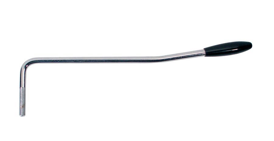 Tremolo arm, 5mm thread, left handed, 5mm arm diameter, black cap, chrome