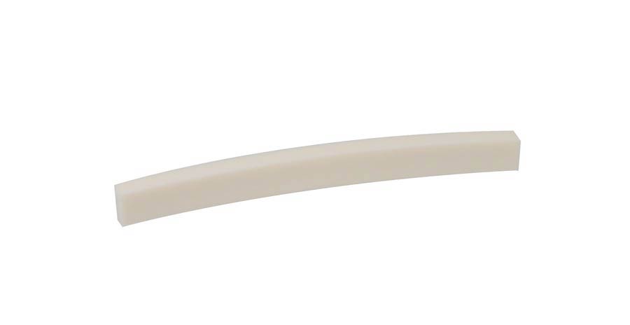 Top nuts for electric guitar, Stallion model, plastic, shaped, 12-pack, 51x6mm.