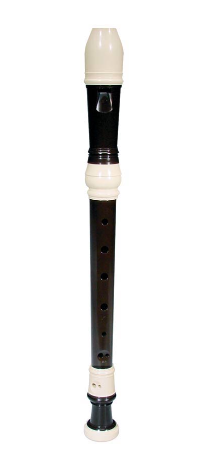Soprano recorder, key: C, ABS, brown-ivory, German system