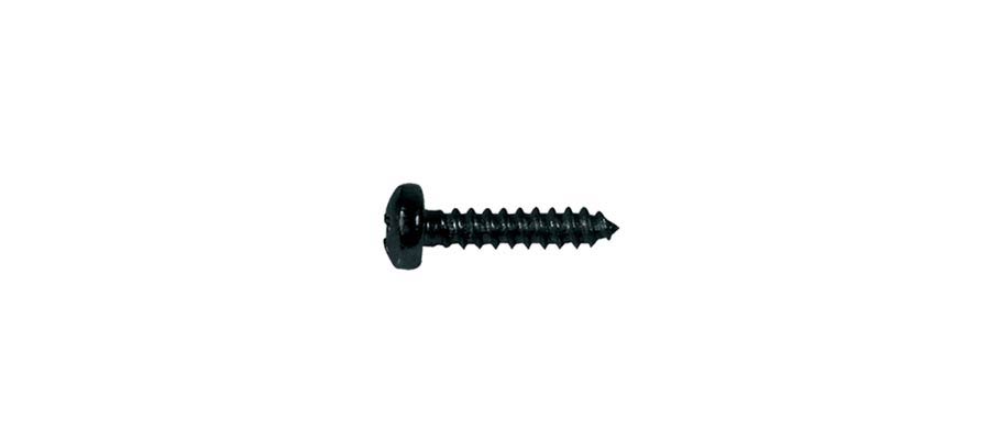 Screw, 2,2x6,5mm, 12pcs, dome head, tapping, for trussrod cover and tuners short, black