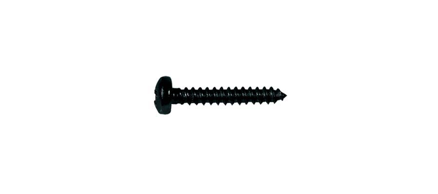 Screw, 2,2x9,5mm, 12pcs, dome head, tapping, for tuners, black