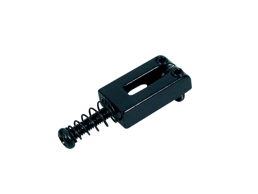 Bridge saddles, metal, Stallion, p=10,5, with spring and screw, 6-pack, black