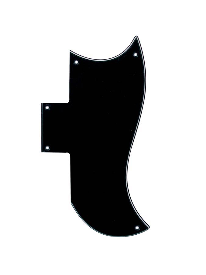 Pickguard, SG-model, black, 3 ply